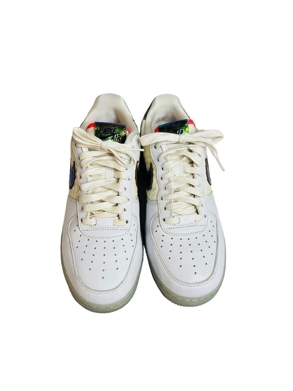 Nike Air Force 1 Low CMFT PRM QS White Metallic Gold Hyper Punch Sneaker Men’s 8 - Picture 8 of 12